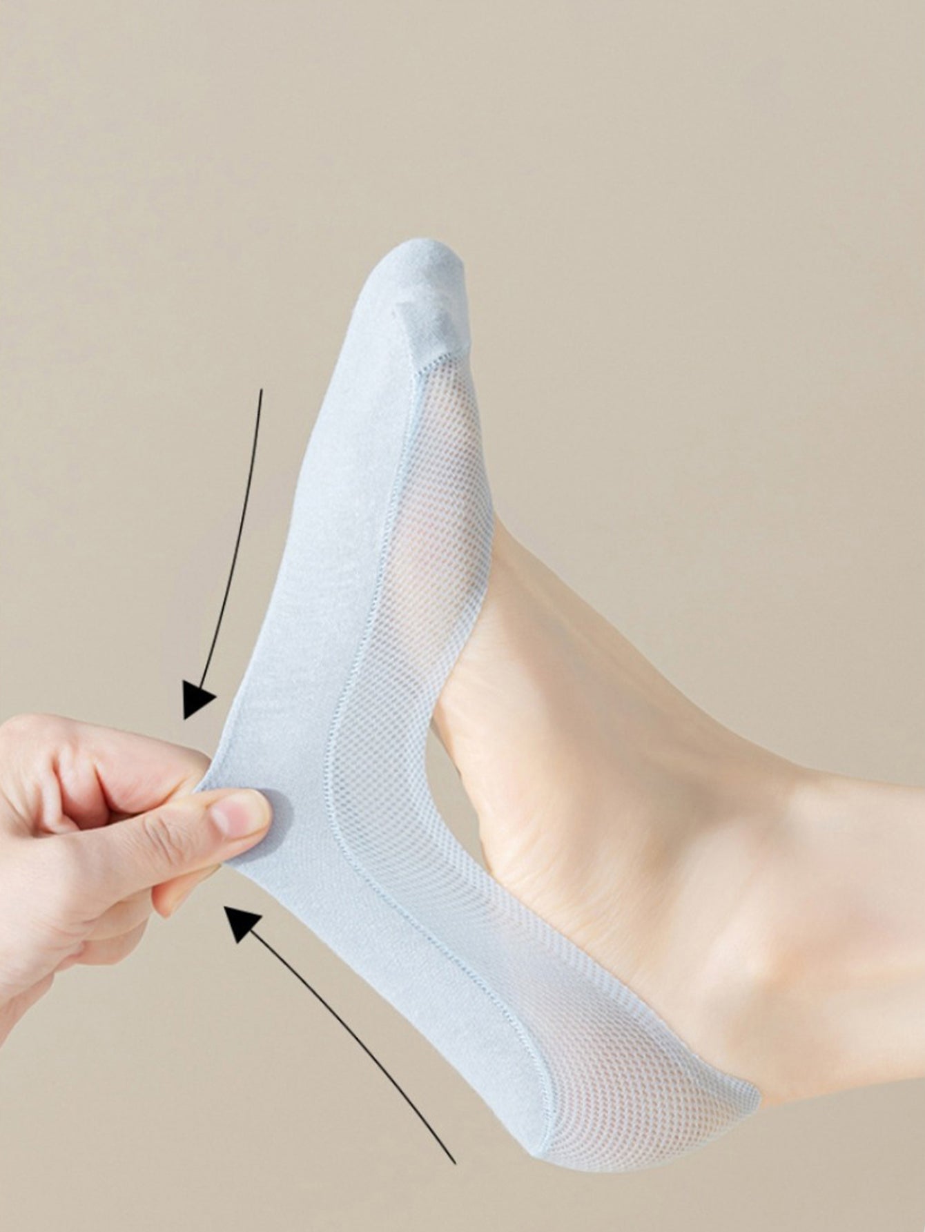 Women's Summer Lightweight Anti-Slip Non-Slip Pure Cotton Ice-Silk Low-Cut Invisible Socks