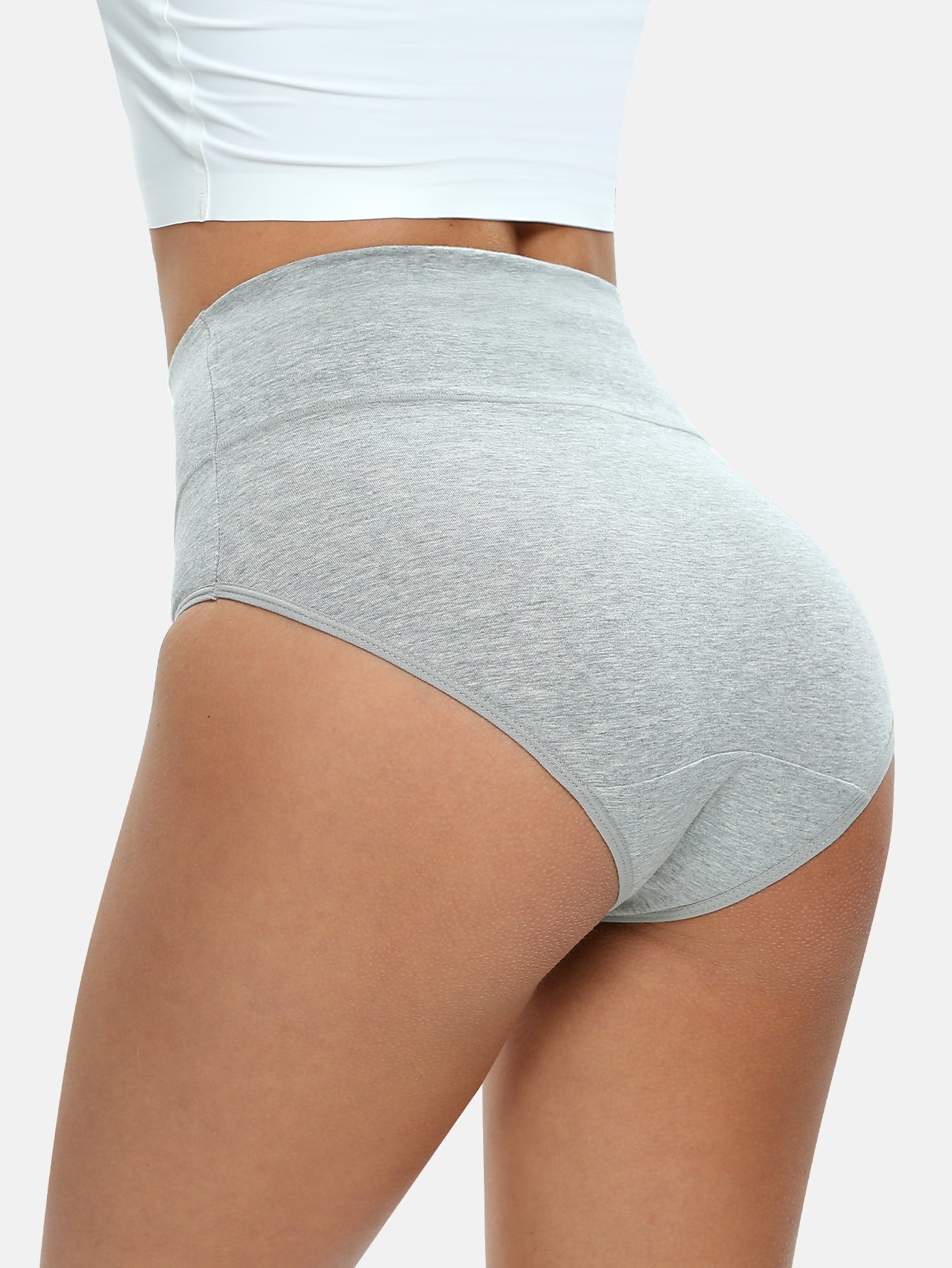 Wealurre Women's Comfort Cotton High Waist Underwear 5-Pack 1002