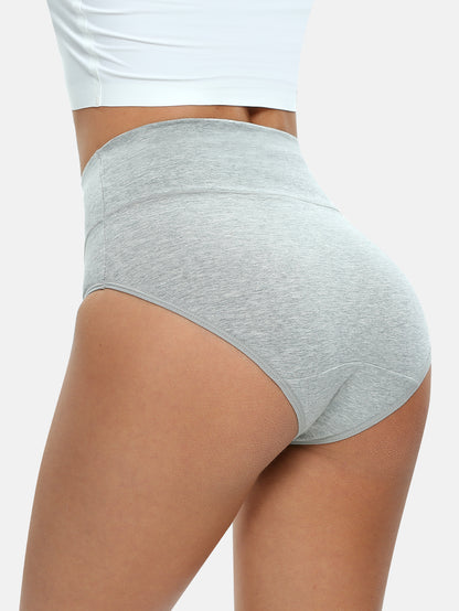 Wealurre Women's Comfort Cotton High Waist Underwear 5-Pack 1002