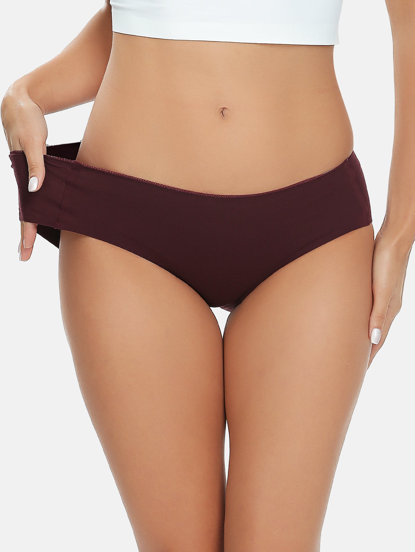 Womens Cotton Underwear for Women Seamless Hipster Bikini Briefs Panties 6-Pack 3028