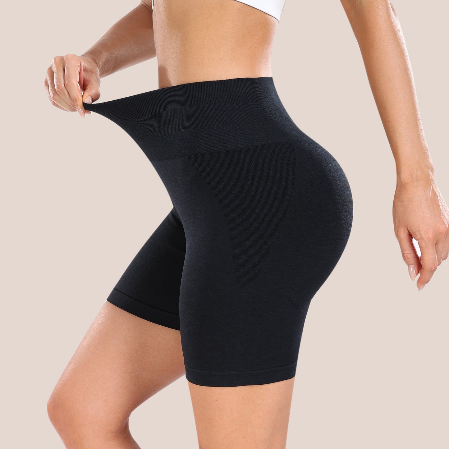 Women's Workout Gym Shorts, High Waisted Butt Lifting Scrunch Butt Seamless Booty Shorts
