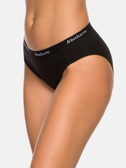 Womens Underwear Cotton Bikini Breathable Sport Low Rise Panty 5-PACK 6001