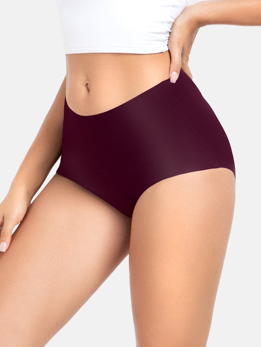 Seamless High Waisted Full Coverage Panties Plus Size 5- Pack 861