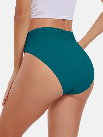 Womens Underwear Cotton Bikini Panties High Cut 5-PACK 3168