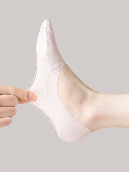 Women's Socks Breathable Summer Thin No Show Ice Silk Sock Silicone Non-Slip Bottom Absorb Sweat Boat Sock.