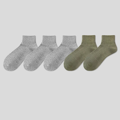 5 Pairs Unisex Cotton Crew Socks - Soft Breathable Comfort Ankle Socks, Moisture Wicking Anti Odor Everyday Socks for Men and Women