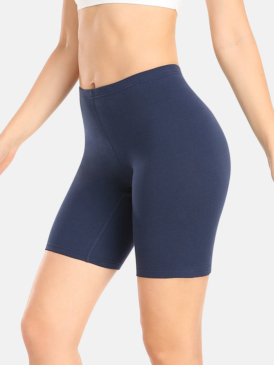 Women Cotton Biker Shorts Women 8 In Long Leg Boyshorts Panties Anti Chafing (Regular & Plus size)