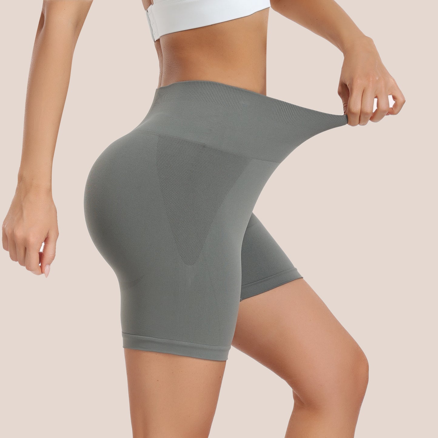 Women's Workout Gym Shorts, High Waisted Butt Lifting Scrunch Butt Seamless Booty Shorts