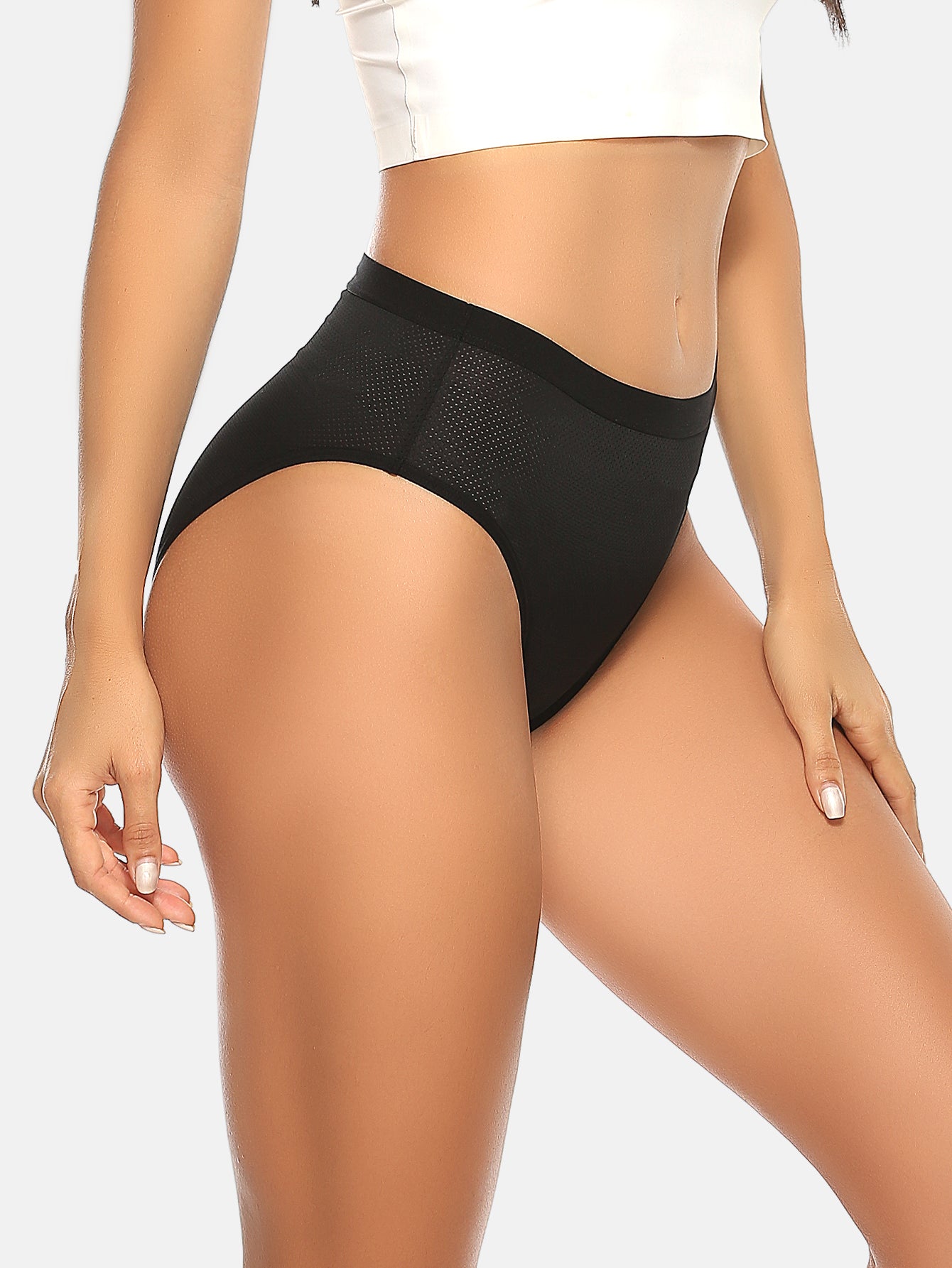 Womens Underwear Breathable Mesh Bikini Panties 5-packs 7002