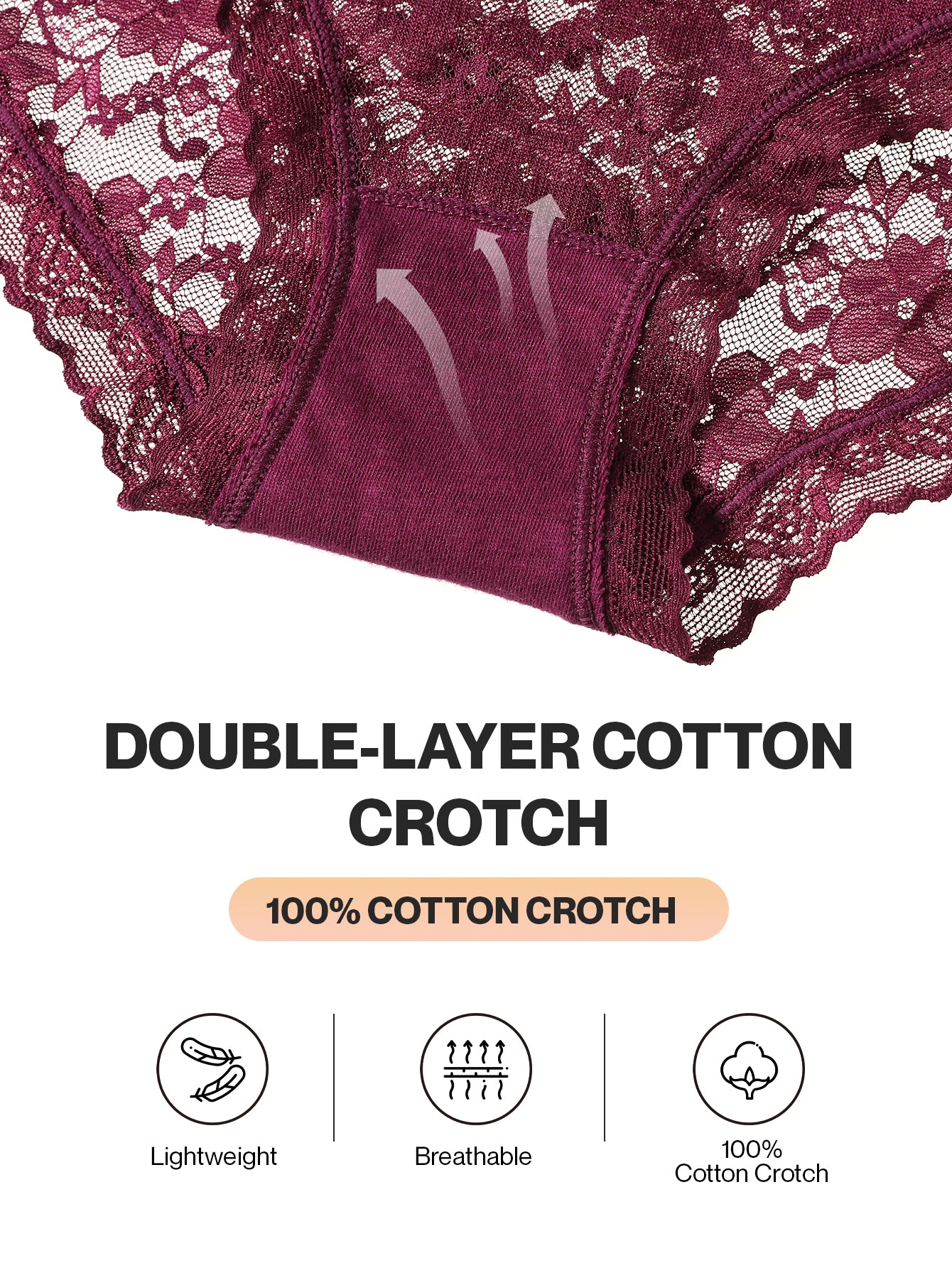 Womens Underwear Lace Sexy Bikini Panties 5-PACK 827