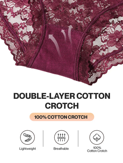 Womens Underwear Lace Sexy Bikini Panties 5-PACK 827