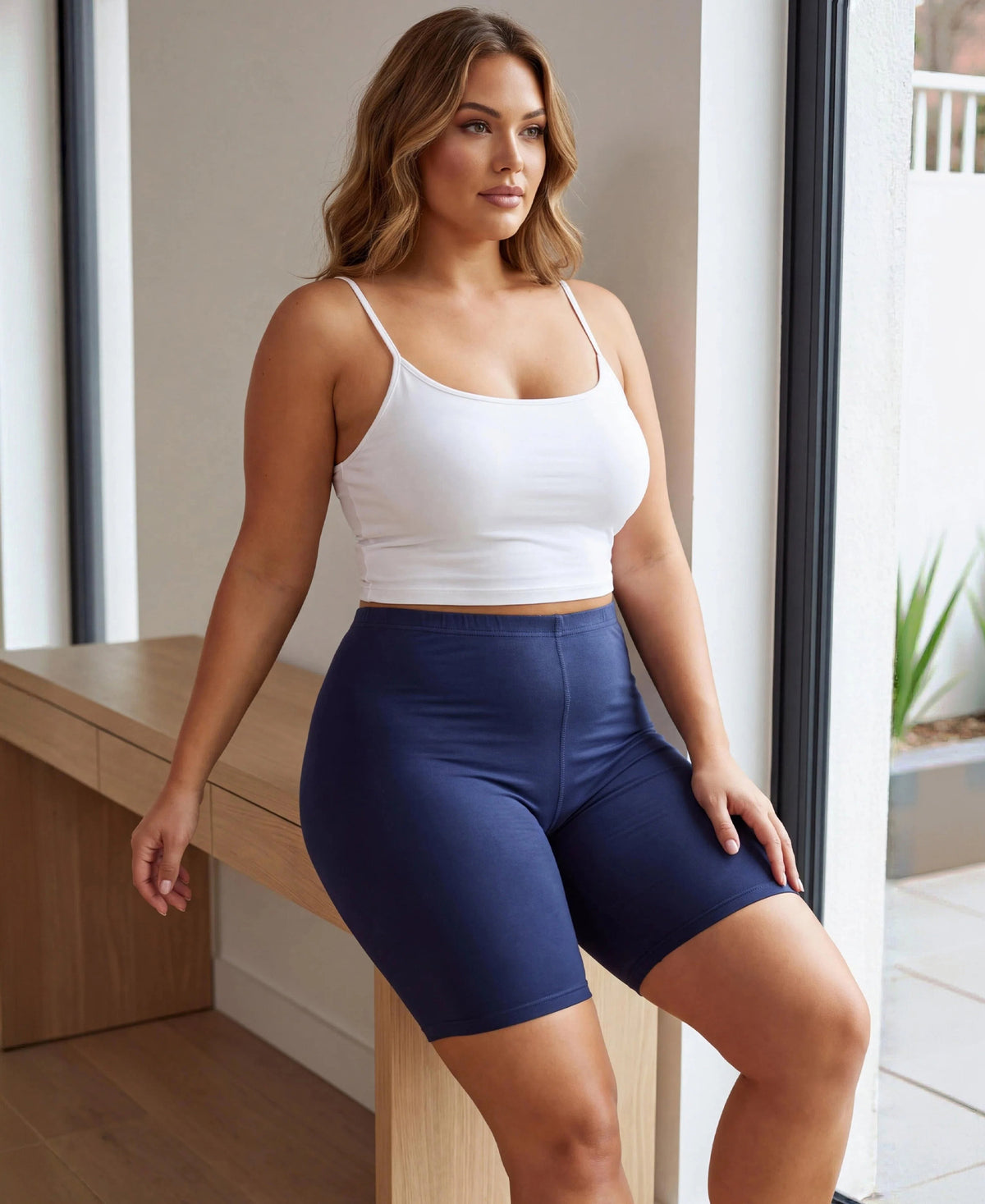 Women's Plus Size Seamless Slip Shorts (XL-4XL) - High Waist Stretch Safety Shorts Under Dress