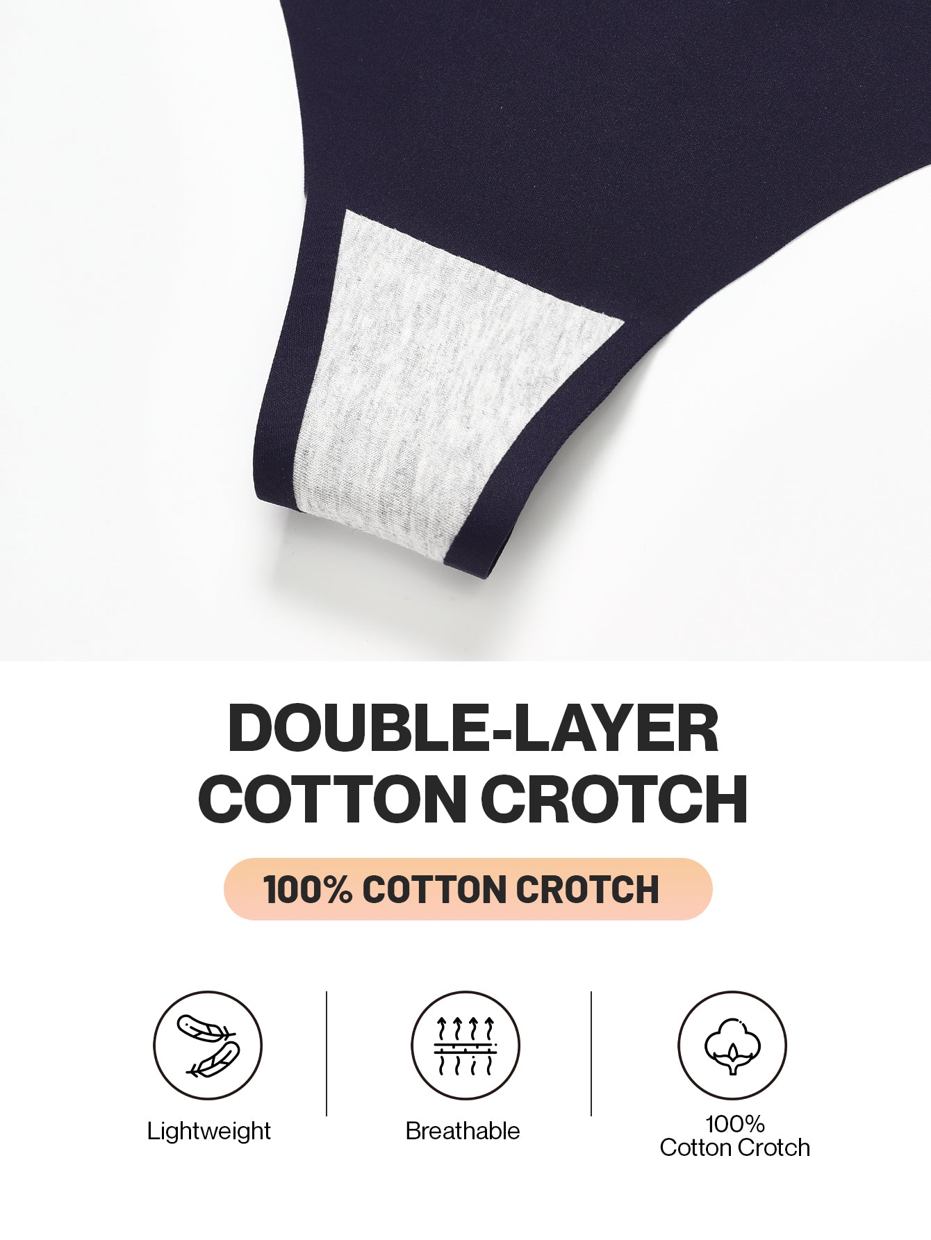 Women's Underwear High Waisted Seamless Thongs for Women 6-Pack 835