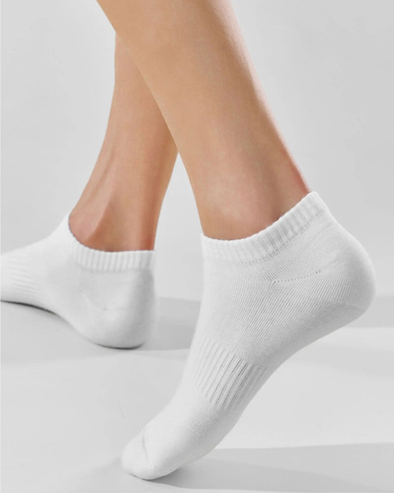 Men & Women Solid Cotton Ankle Socks – Breathable Non-Slip Low Cut Socks for Sneakers