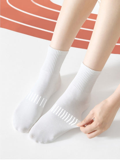 Women's 100% Cotton Socks - Autumn/Winter Sweat-Wicking & Odor-Resistant Seamless Knee-High Socks