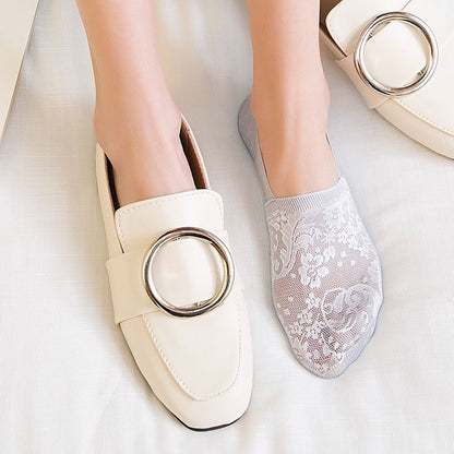 Low-Cut Boat Socks for Women - Summer Lace Thin Socks, Athletic Boat Socks