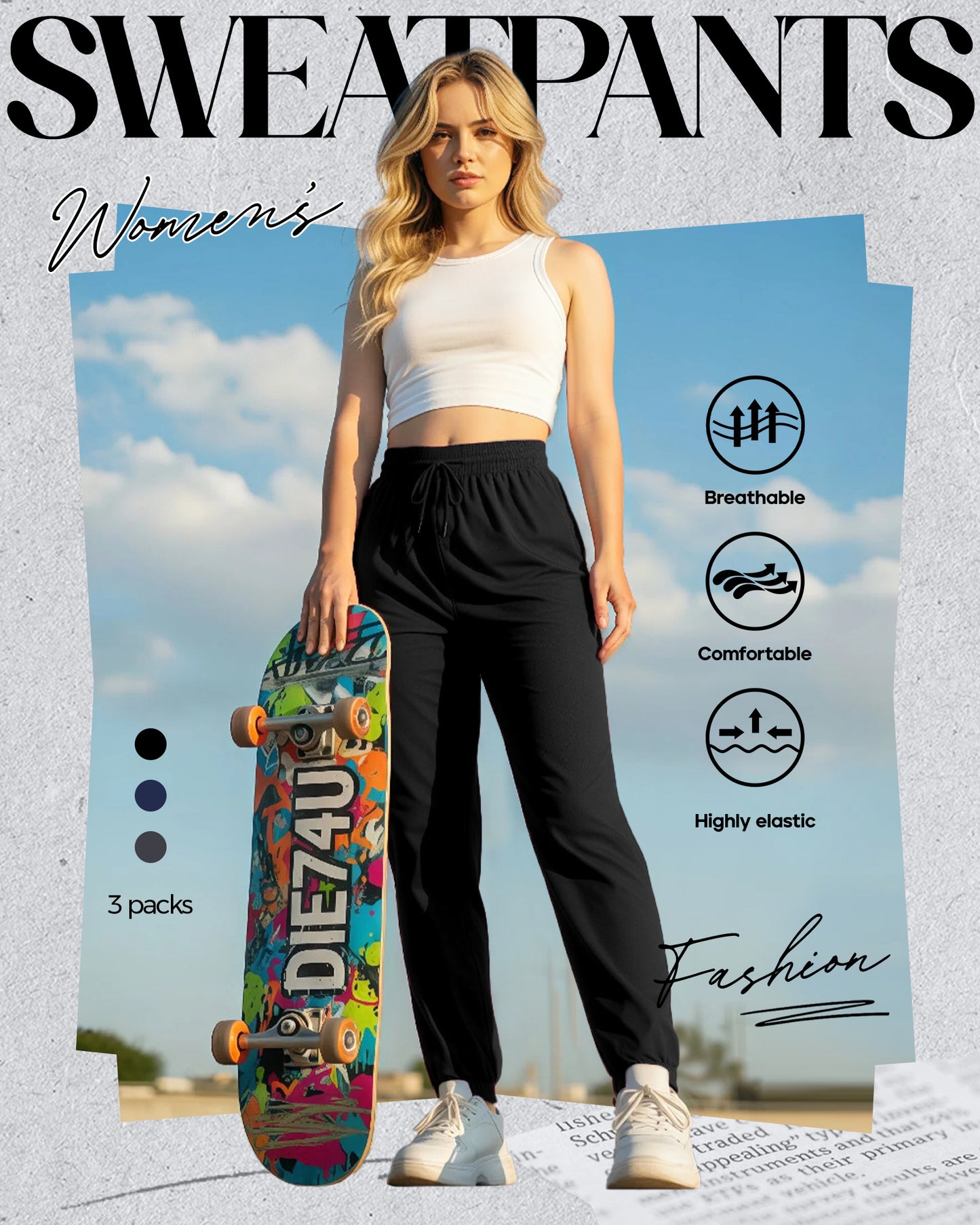 Women's Sweatpants,Joggers for Women with Pockets Ligthweigt Soft Comfortable Pants