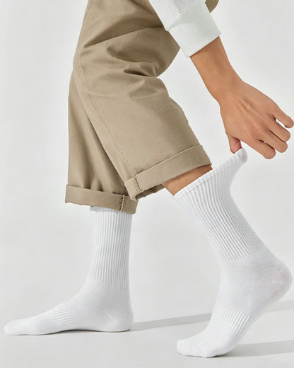 Premium Unisex Cotton Crew Socks – Breathable Athletic Mid-Calf Socks
