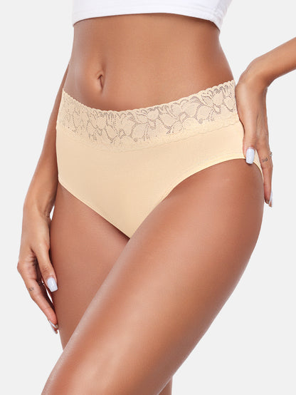 Lace Hiphugger Cotton Hipster Panties for Women 5-PACK 3020