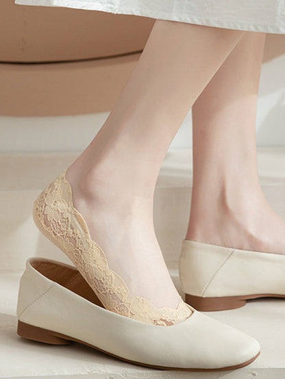 Low-Cut Lace Silicone Anti-Slip Lace Invisible Boat Socks