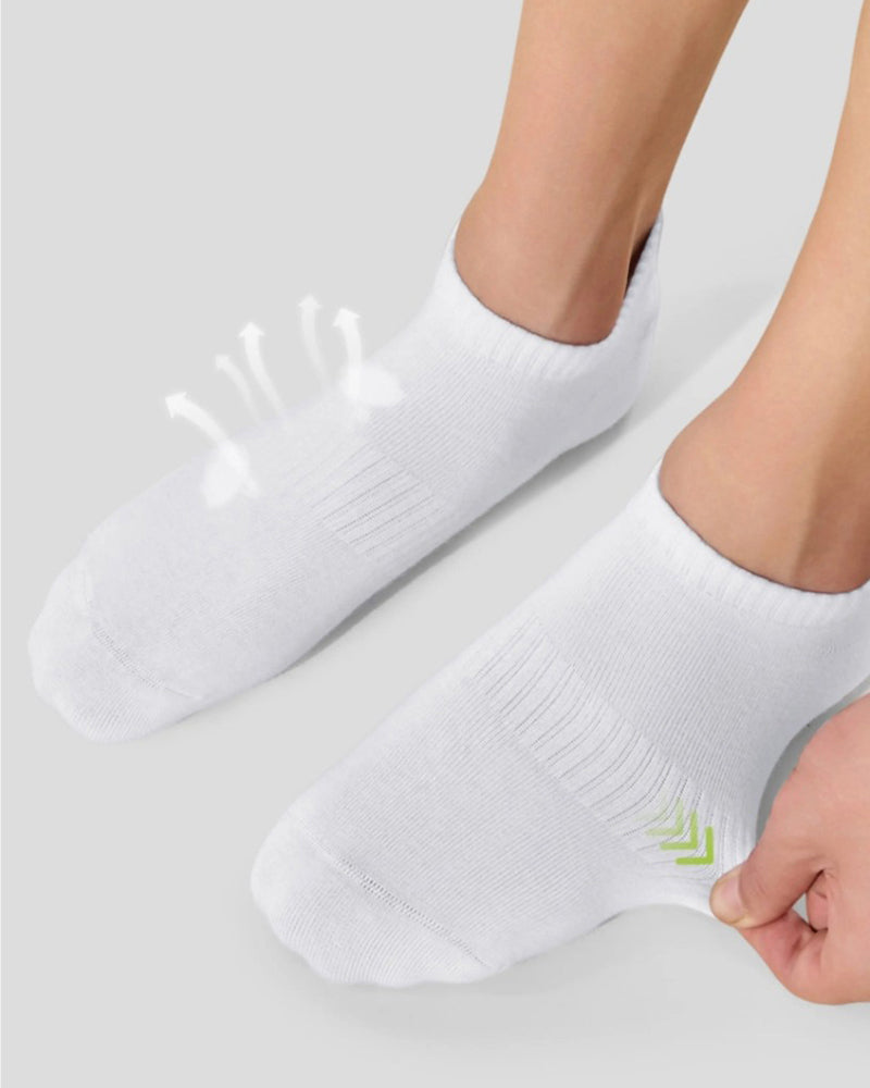 Men & Women Solid Cotton Ankle Socks – Breathable Non-Slip Low Cut Socks for Sneakers