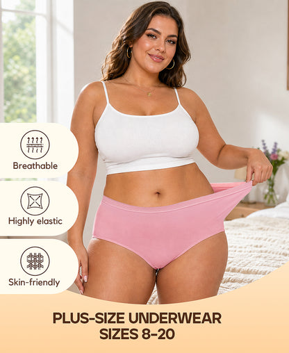 Women's Plus Size Cotton Brief Multipack 5-pack 1808