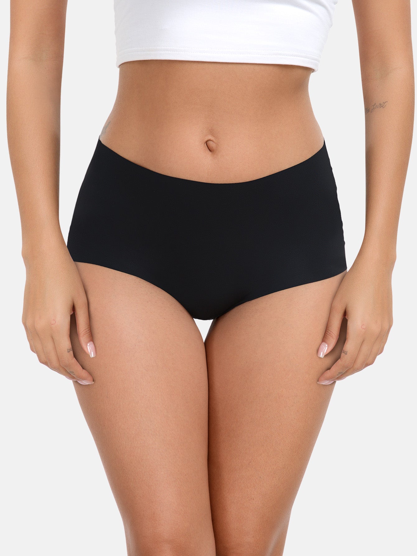 Seamless High Waisted Full Coverage Panties Plus Size 5- Pack 861