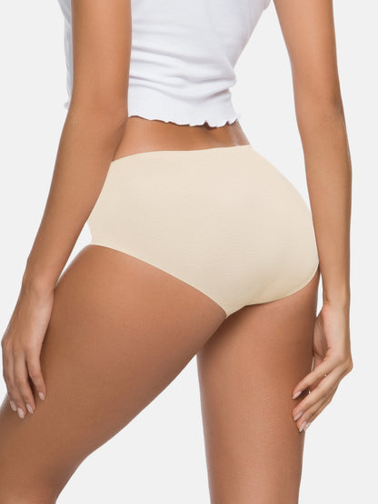 Womens Cotton Underwear for Women Seamless Hipster Bikini Briefs Panties 6-Pack 3028