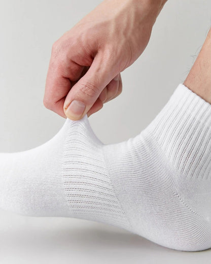 5 Pairs Unisex Cotton Crew Socks - Soft Breathable Comfort Ankle Socks, Moisture Wicking Anti Odor Everyday Socks for Men and Women