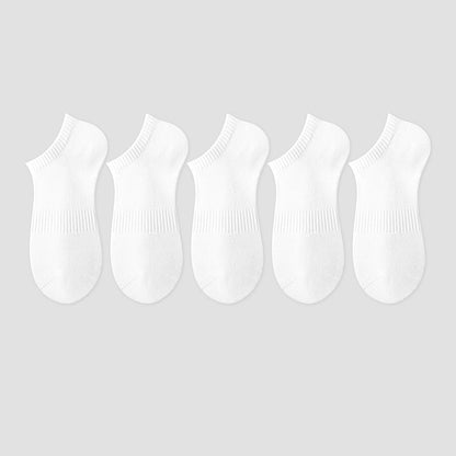 Men & Women Solid Cotton Ankle Socks – Breathable Non-Slip Low Cut Socks for Sneakers