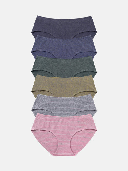 Women's Breathable Panties Seamless Comfort Underwear 6-PACK 3128