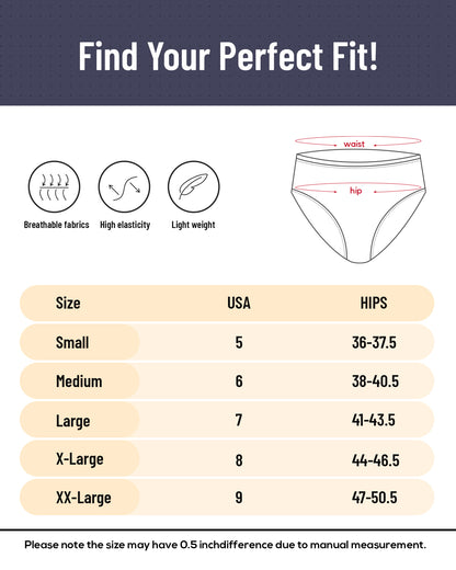 Womens Underwear Breathable Mesh Bikini Panties 5-packs 7002