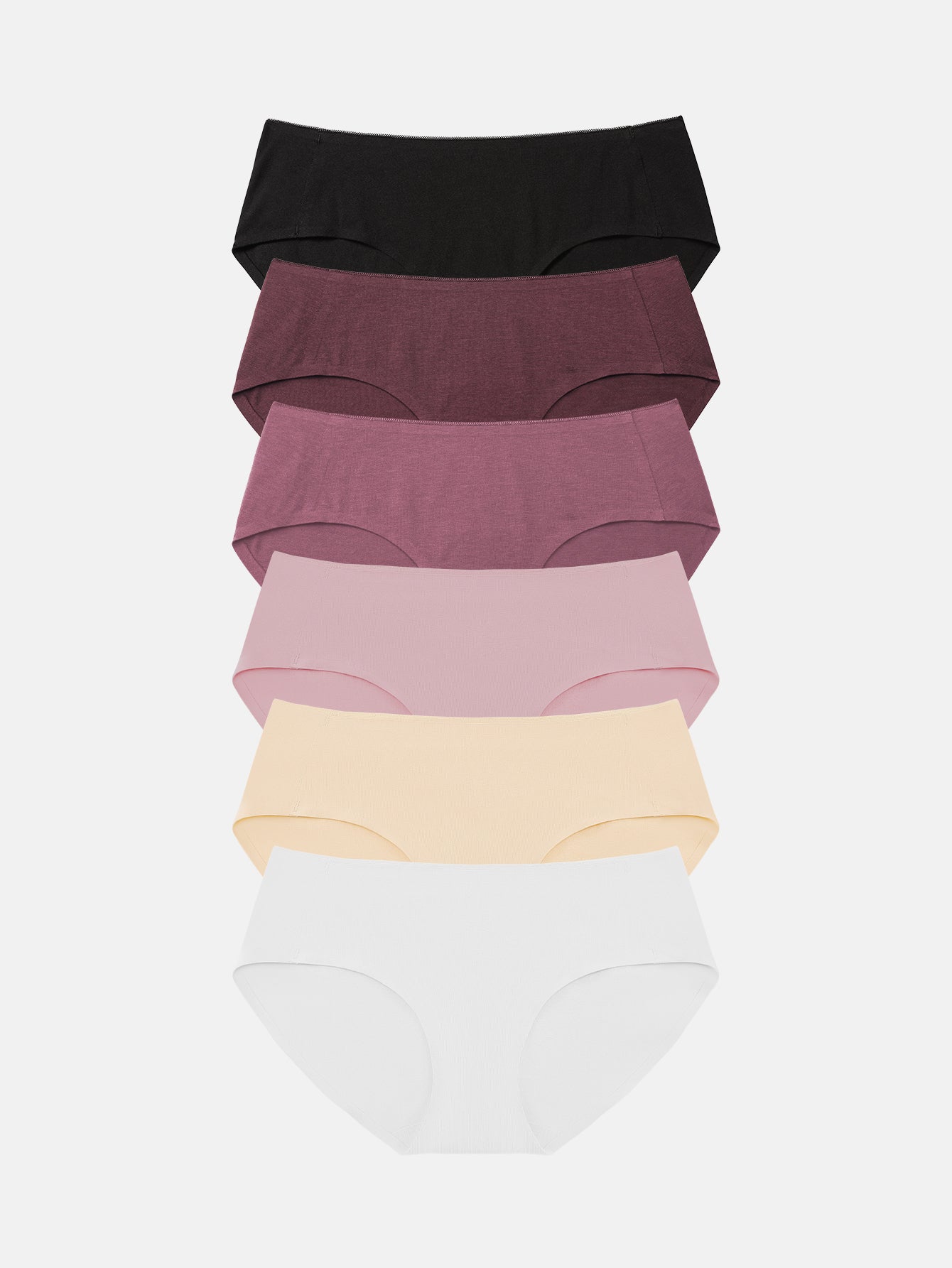 Womens Cotton Underwear for Women Seamless Hipster Bikini Briefs Panties 6-Pack 3028