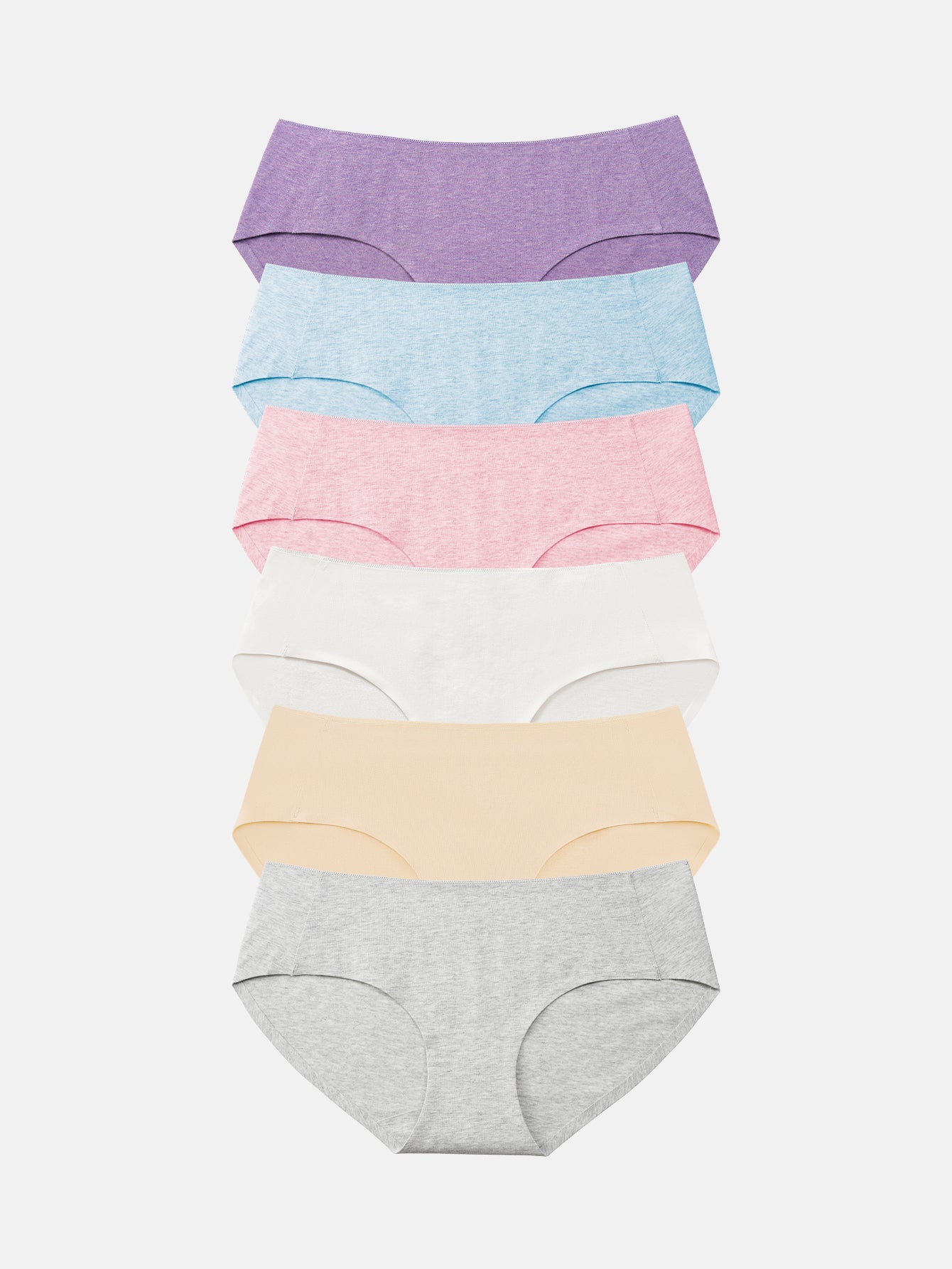 Womens Cotton Underwear for Women Seamless Hipster Bikini Briefs Panties 6-Pack 3028