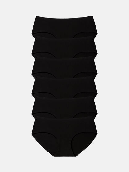 Womens Cotton Underwear for Women Seamless Hipster Bikini Briefs Panties 6-Pack 3028