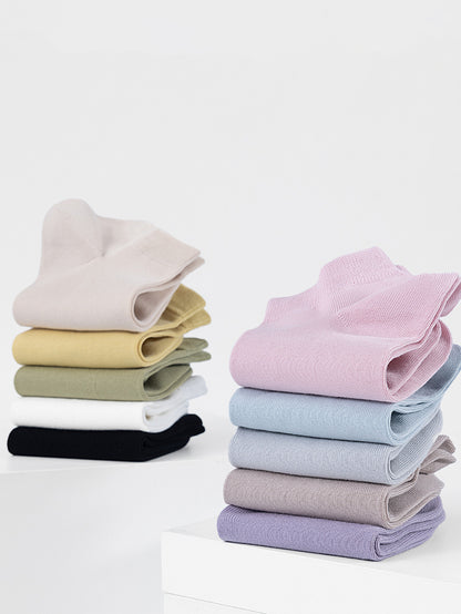 Women's Solid-Color Versatile Xinjiang Long-Staple Cotton Ankle Socks