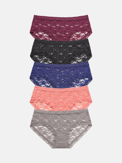 Womens Underwear Lace Sexy Bikini Panties 5-PACK 827