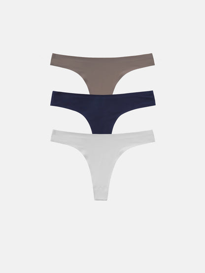 Women's Microfiber Low Rise No Show Thong  3-PACK 2925
