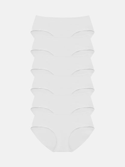 Womens Cotton Underwear for Women Seamless Hipster Bikini Briefs Panties 6-Pack 3028