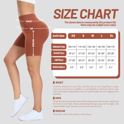 Women's Workout Gym Shorts, High Waisted Butt Lifting Scrunch Butt Seamless Booty Shorts