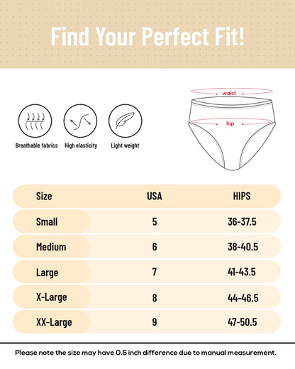 Womens Underwear Breathable Mesh Bikini Panties 5-packs 7002