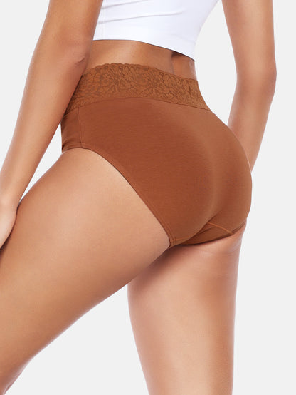 Womens Underwear Cotton Hipster Panties Lace Panty 5-pack 6004