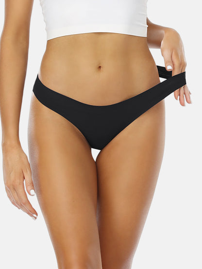 Women's Microfiber Low Rise No Show Thong 6-PACK 2925