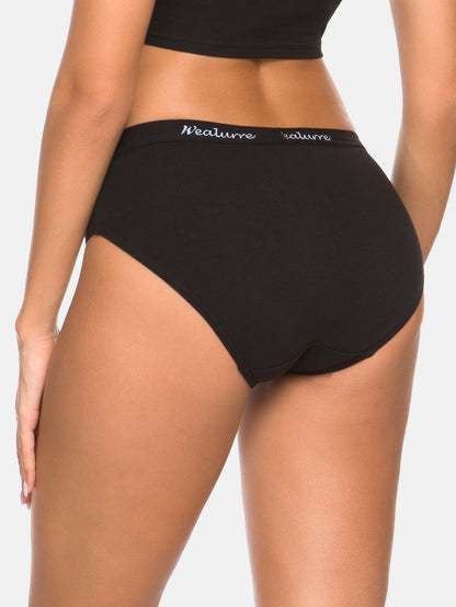 Womens Underwear Cotton Bikini Breathable Sport Low Rise Panty 5-PACK 6001
