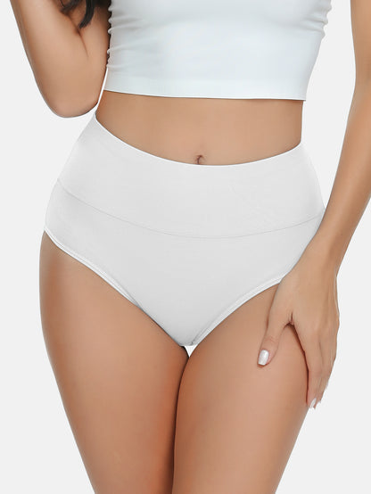 Wealurre Women's Comfort Cotton High Waist Underwear 5-Pack 1002