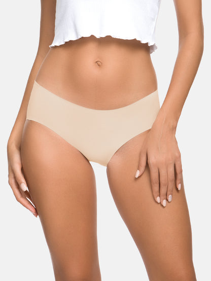 Womens Cotton Underwear for Women Seamless Hipster Bikini Briefs Panties 6-Pack 3028