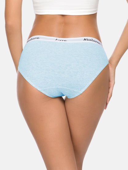 Womens Underwear Cotton Bikini Breathable Sport Low Rise Panty 5-pack 6001