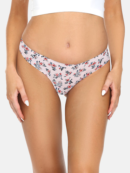Women's Microfiber Low Rise No Show Thong 6-PACK 2925
