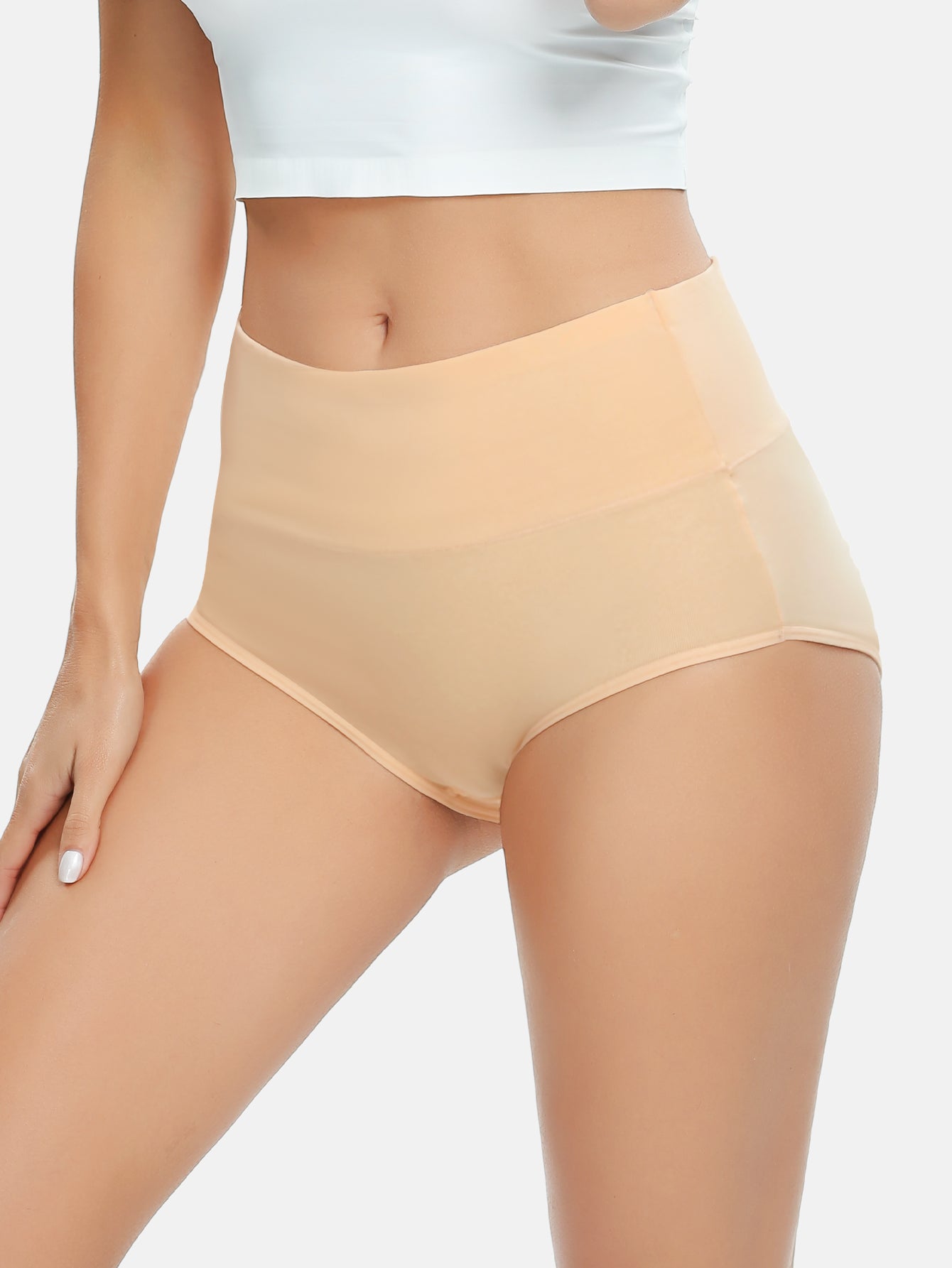Wealurre Women's Comfort Cotton High Waist Underwear 5-Pack 1002