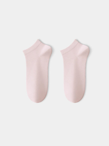 Women's Solid-Color Versatile Xinjiang Long-Staple Cotton Ankle Socks